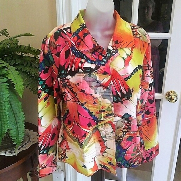 Chico's Jackets & Blazers - Brilliant Chico's Butterfly Jacket Like New L-XL